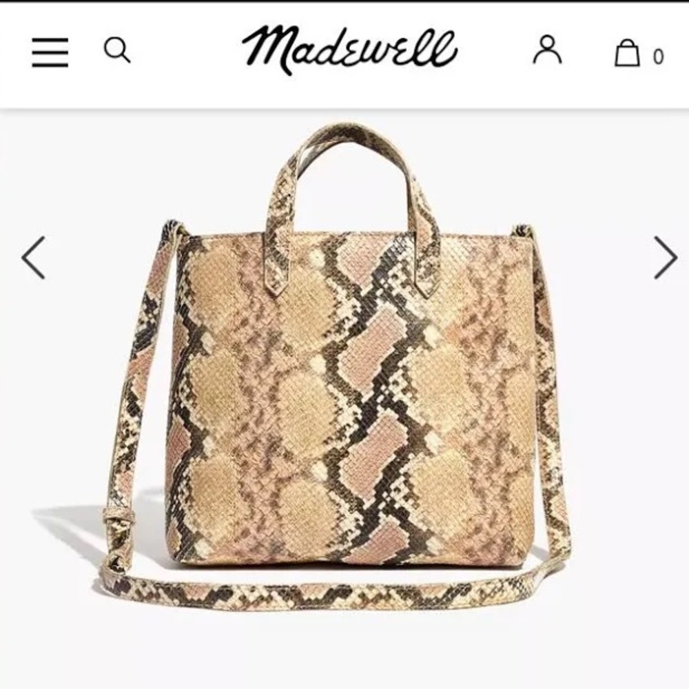 Snake Embossed Faux Leather Crossbody Bag